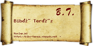 Bibó Teréz névjegykártya